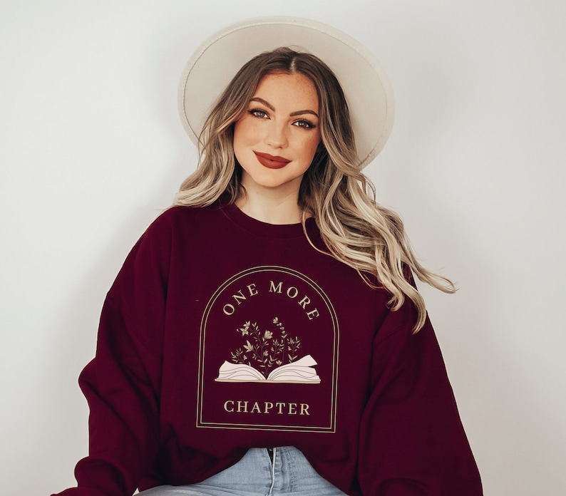 Reading Sweatshirt Book Sweatshirt Booktok Dark Academia Clothing Books Sweatshirt Light Academia Bookish Sweatshirt Dark Academia Clothes Maroon