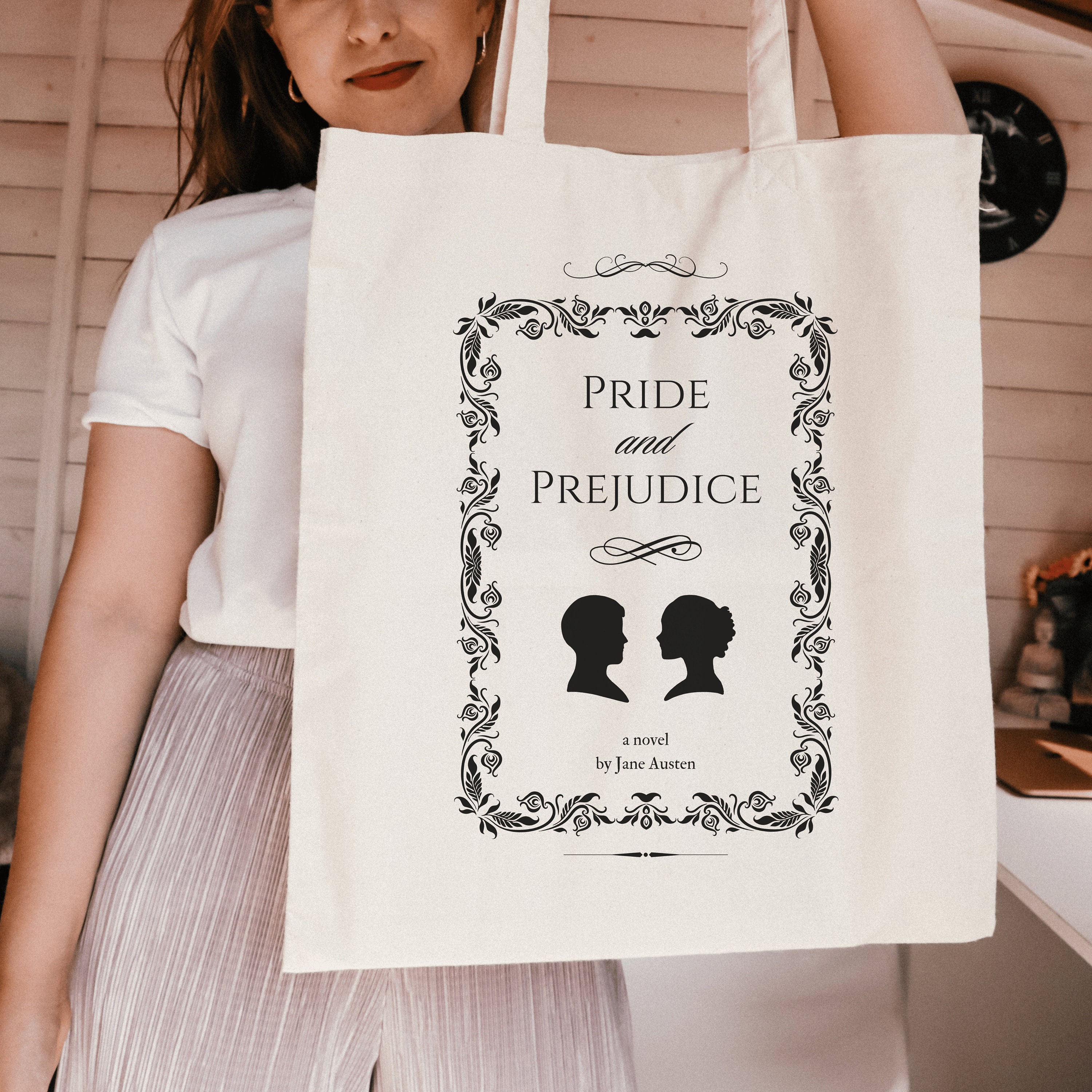 Pride and Prejudice by Jane Austen Tote Bag, Jane Austen Gift, Jane Austen  Pride and Prejudice Bag, Classic Book Literary Gift, Bookish Gift (Standard
