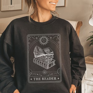 The Reader Bookish Sweatshirt Book Crewneck Reading Sweatshirt Book Sweatshirt Booktok Sweatshirts Bookish Merch Book Lover Sweatshirt