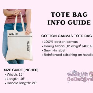 Fall Vibes Bookish Tote Bag Fall Tote Bag Library Tote Bag Bookish Merch Book Tote Bag Book Club Gifts Booktok Merch Bibliophile Gifts image 5