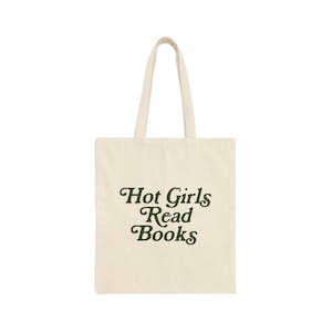 Hot Girls Read Books Bookish Tote Bag Reading Tote Bag Book Club Tote Bag Library Tote Bag Library Bag Book Tote Bag Literary Tote Bag image 4