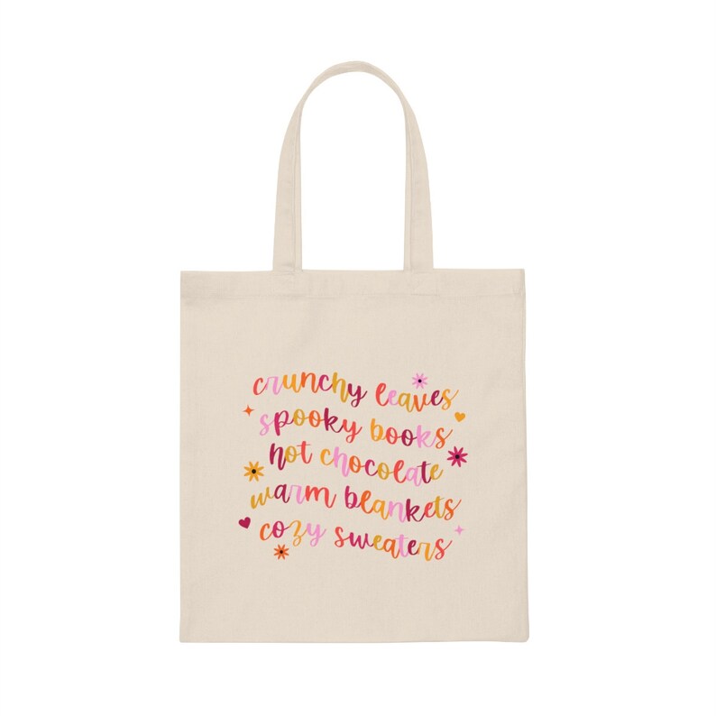 Fall Vibes Bookish Tote Bag Fall Tote Bag Library Tote Bag Bookish Merch Book Tote Bag Book Club Gifts Booktok Merch Bibliophile Gifts image 4