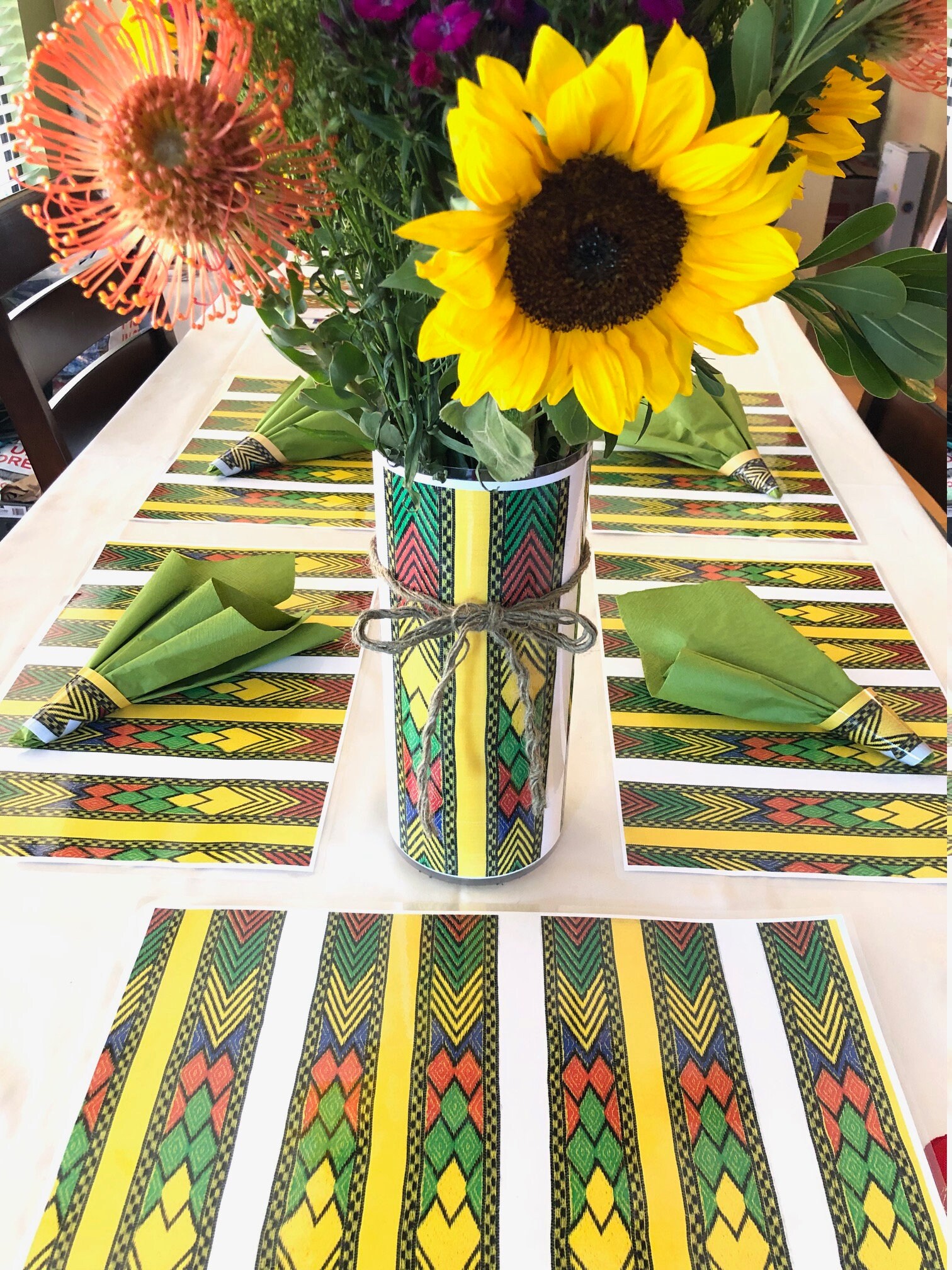 Ethiopian /eritrean Placemats Tilet Placemats Traditional Etsy UK