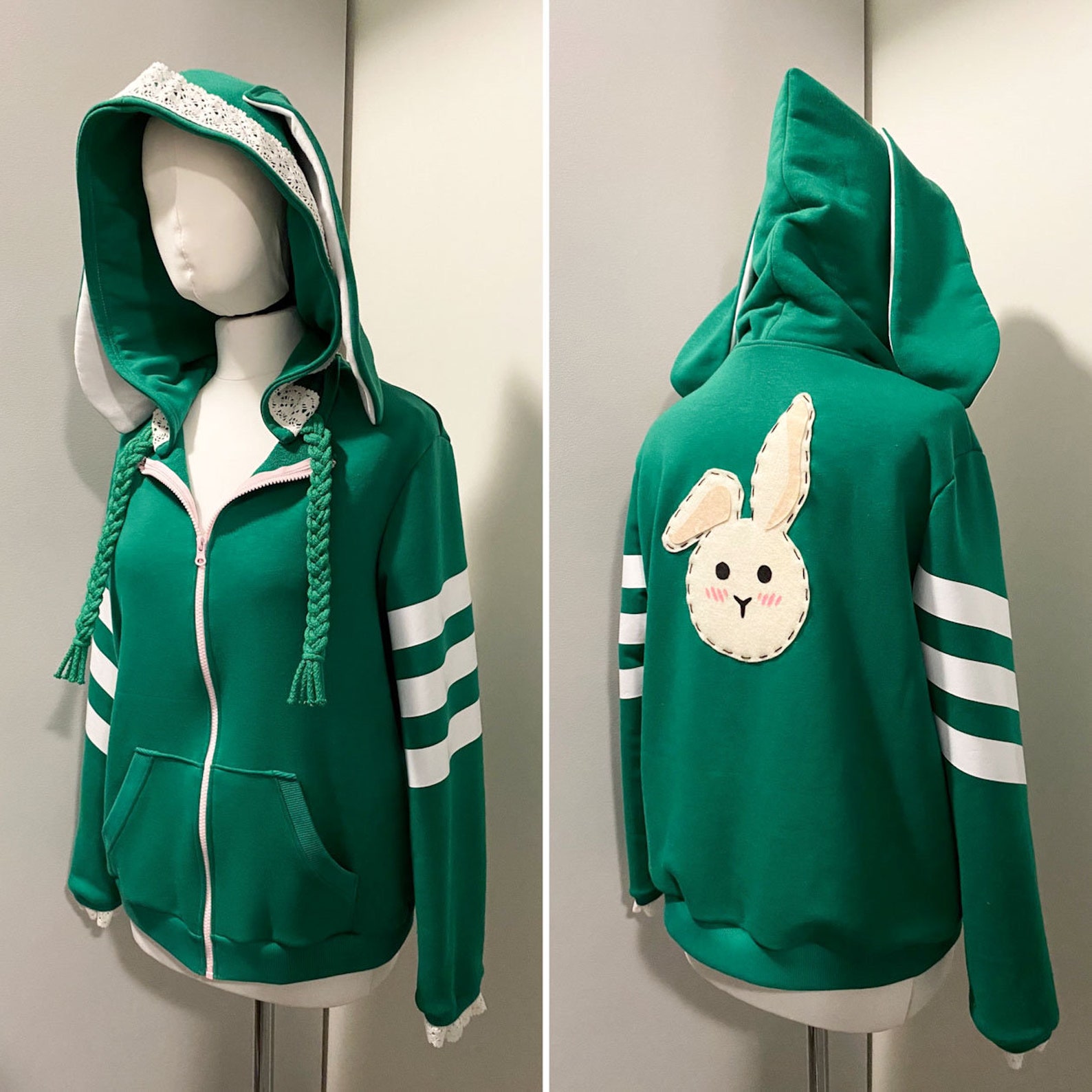 Feng Cosplay Bunny Costume Dead by Daylight Inspired Hoodie Etsy