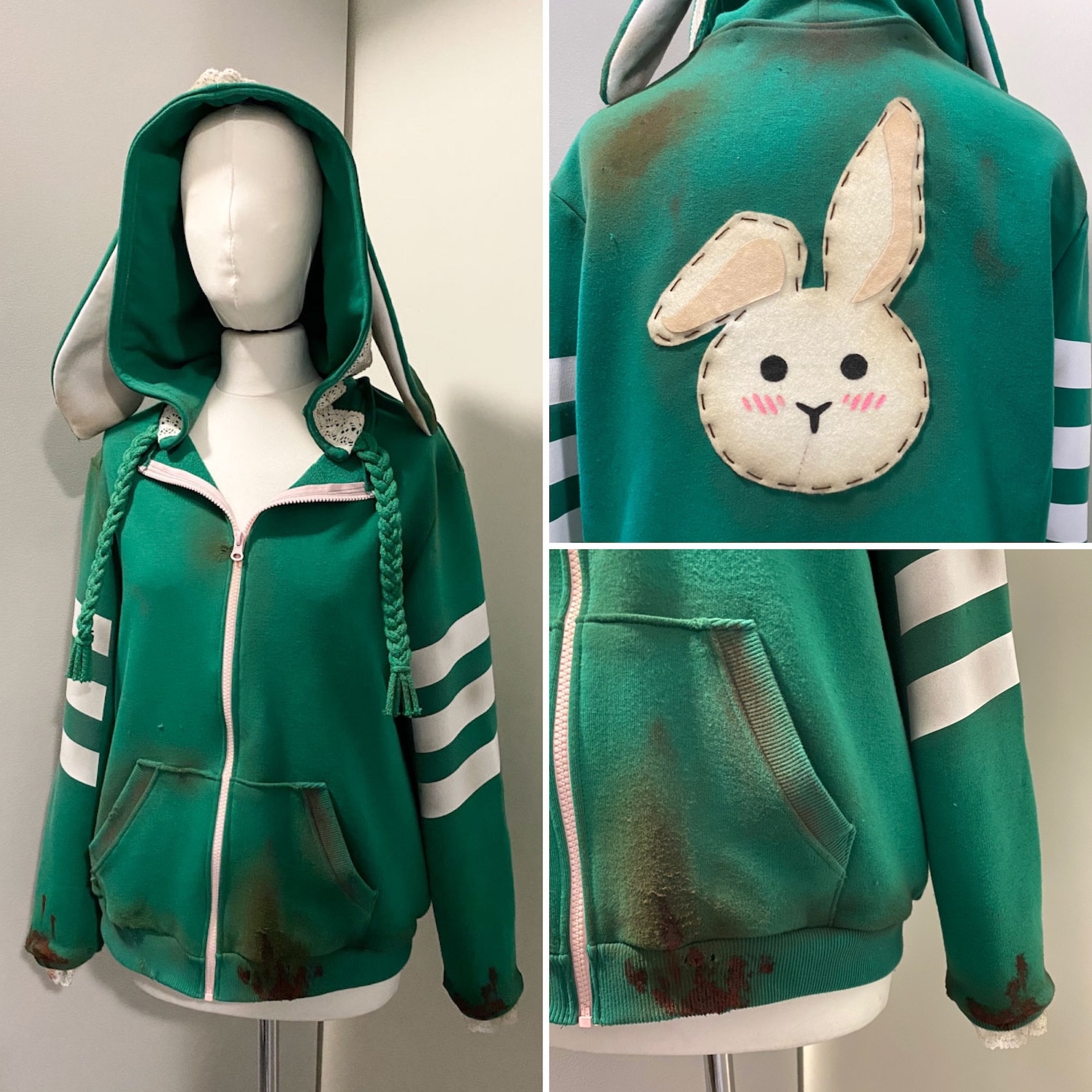 Feng Cosplay Bunny Costume Dead by Daylight Inspired Hoodie Etsy