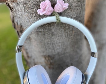 Crochet Lily of the Valley for Headphones | Headphones Accessories