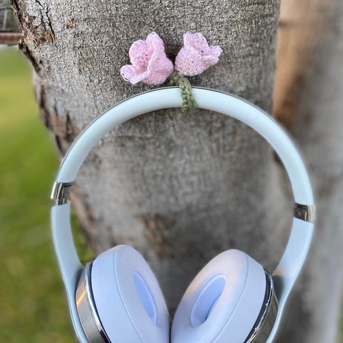 Crochet Lily of the Valley for Headphones | Headphones Accessories