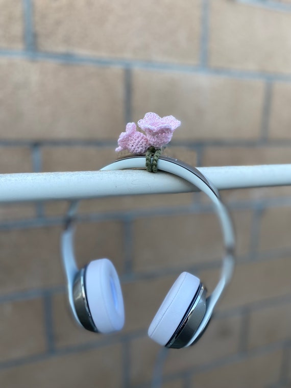 Crochet Lily of the Valley for Headphones | Headphones Accessories