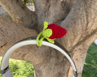 Crochet Strawberry for Headphones | Headphones Accessories Handmade
