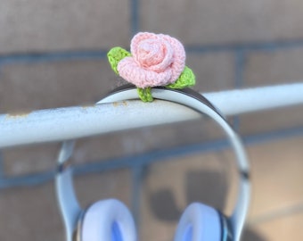 Crochet Rose for Headphones | Headphones Accessories Handmade