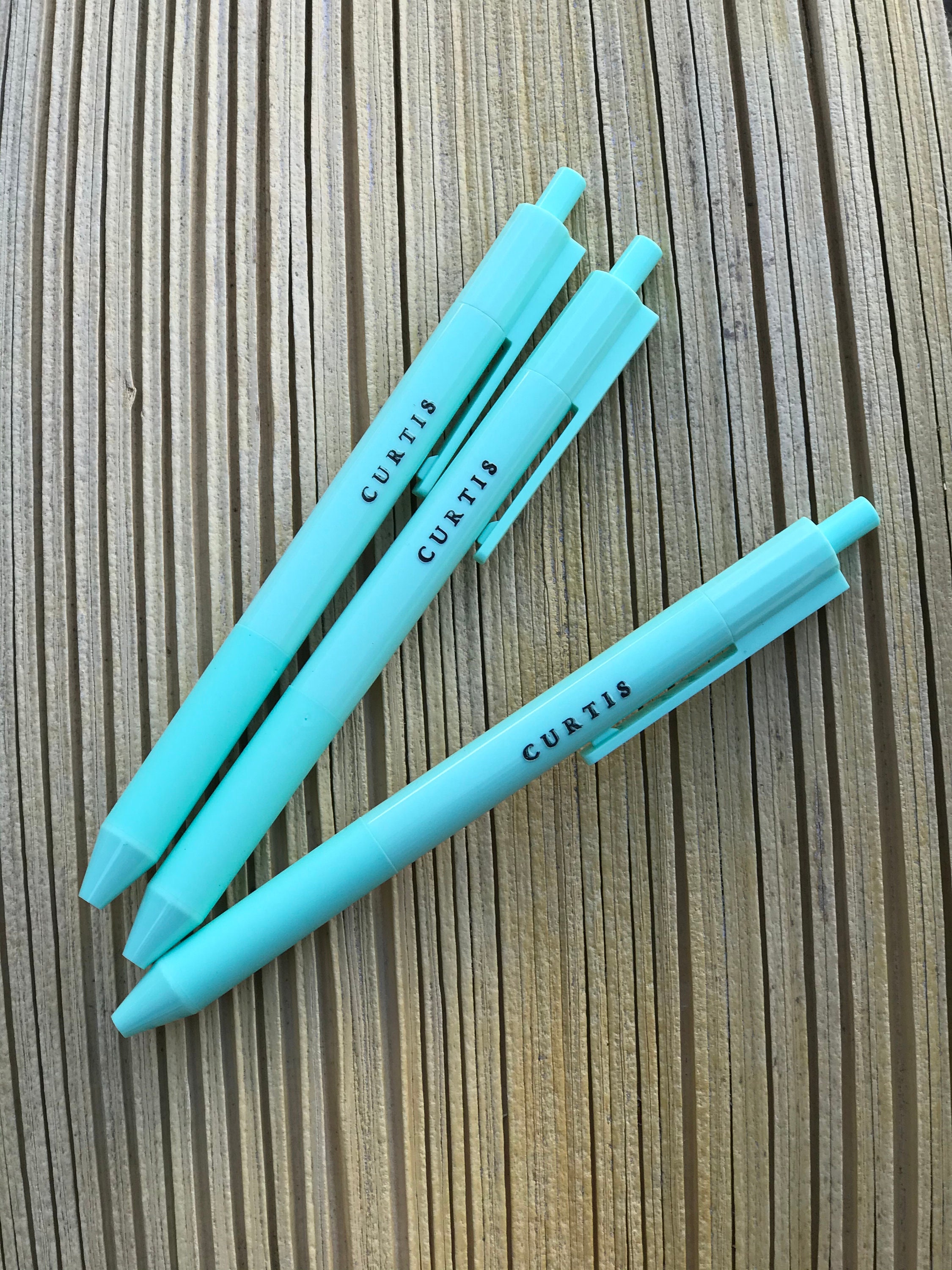 3 Personalized Ballpoint Mechanical Pen/ Custom name foil | Etsy