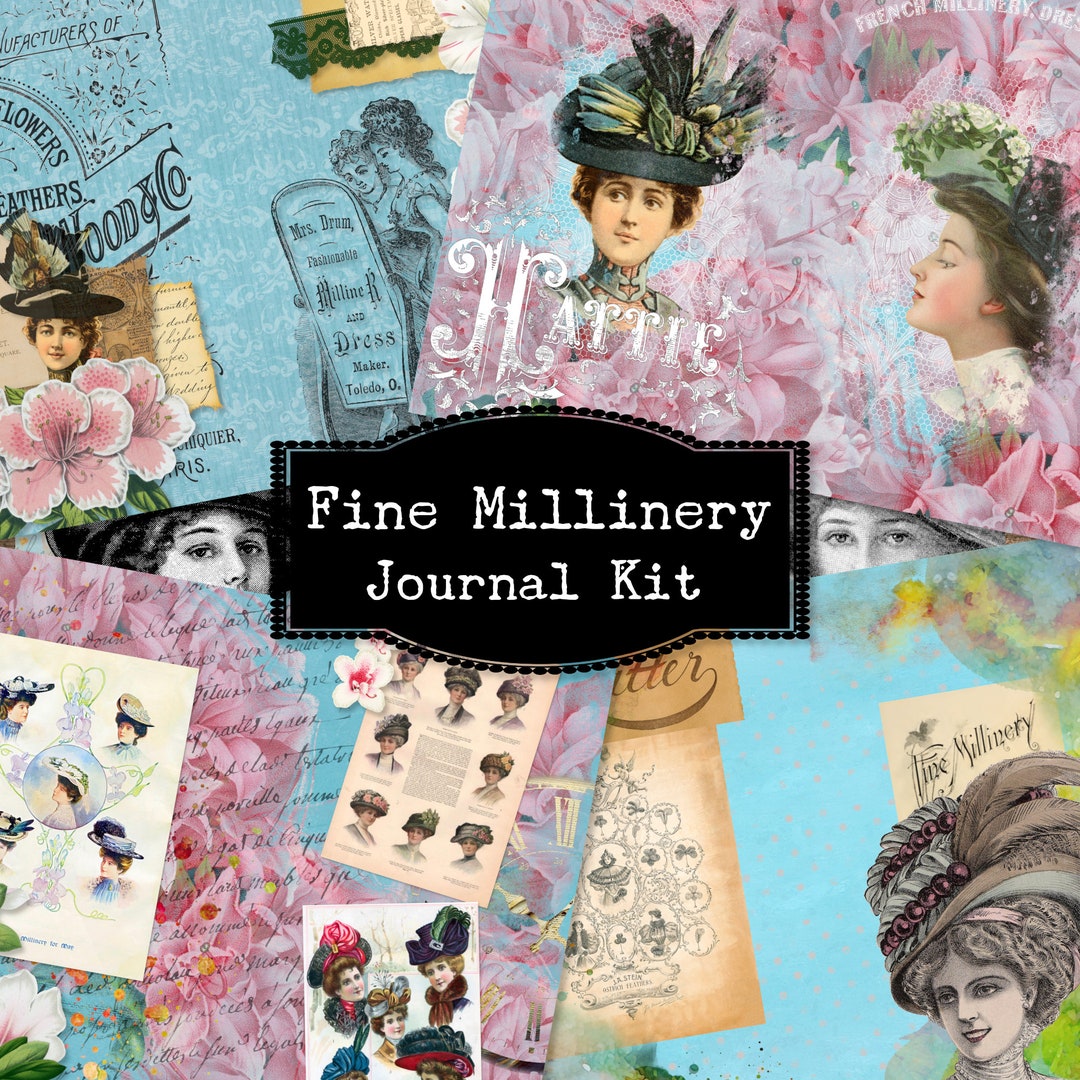 Victorian Ladies Junk Journal Kit Digital Download, Edwardian Fashion ...