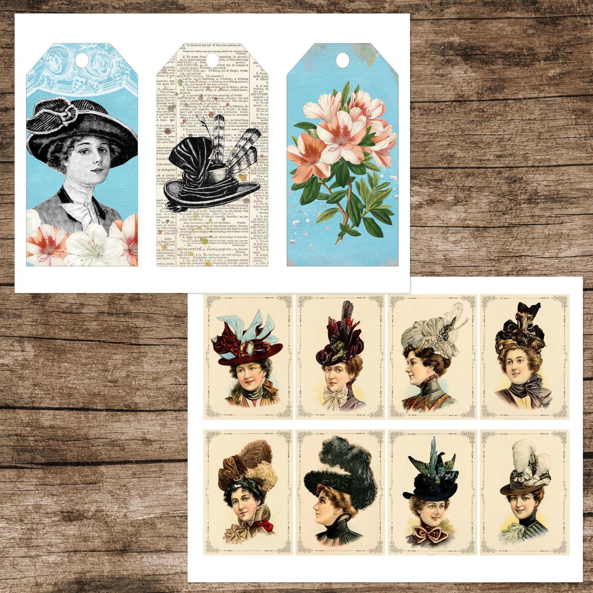Victorian Ladies Junk Journal Kit Digital Download, Edwardian Fashion ...