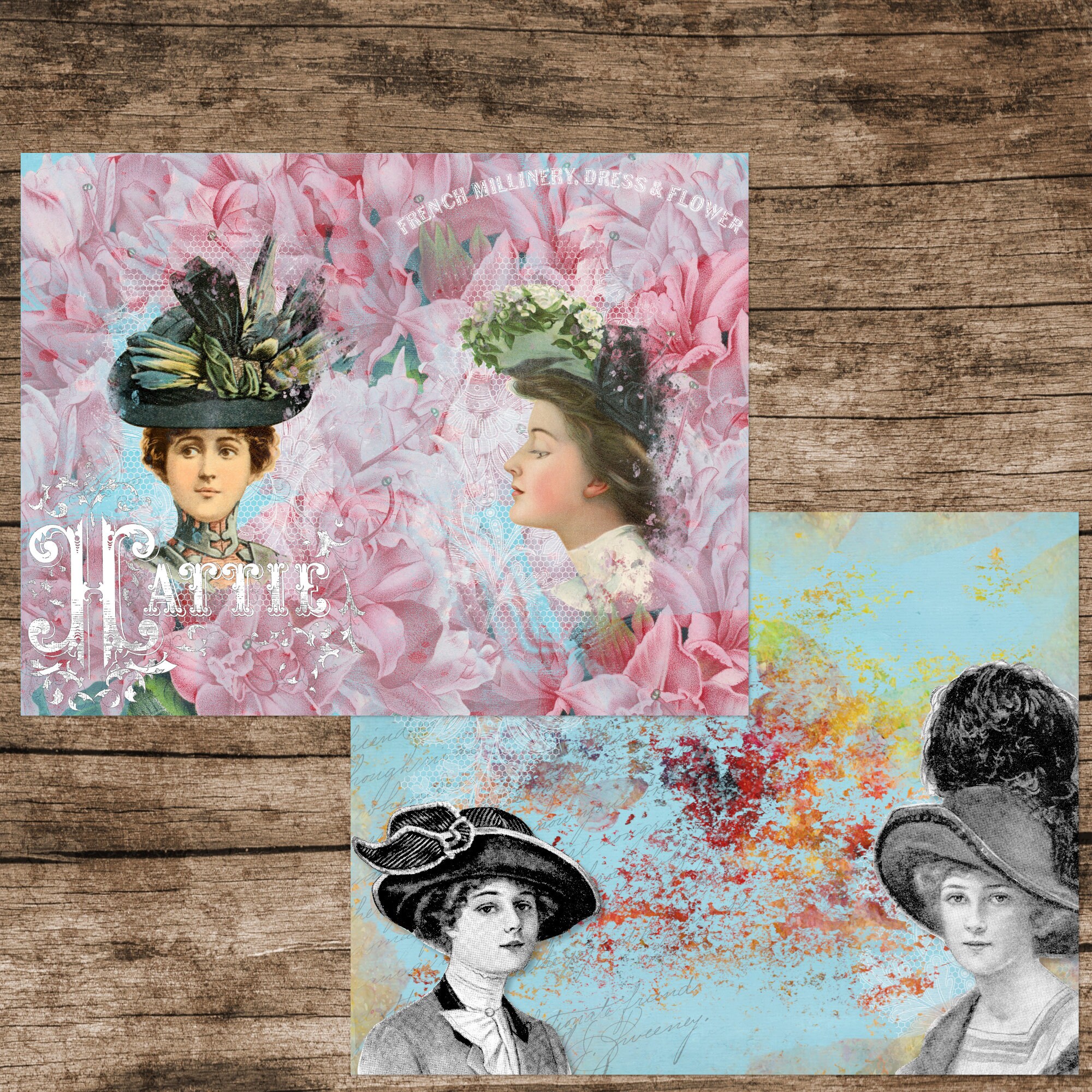 Victorian Ladies Junk Journal Kit Digital Download, Edwardian Fashion ...