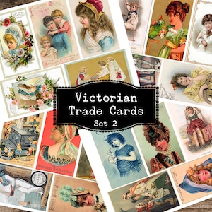 Victorian Trade Cards, 1800's Advertising, Vintage Ephemera, Junk Journal, Collage Art, Scrapbooking Ephemera, Printable Antique Trade Cards image 1