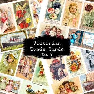 Viktorianische Handelskarten, Werbung um 1800, Vintage Ephemera, Junk Journal, Collagenkunst, Scrapbooking Ephemera, druckbare antike Handelskarten