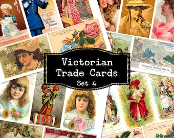 1800's Advertising, Victorian Trade Cards, Vintage Ephemera Cards, Printable Antique Trade Cards, Vintage Advertising, Antique Artwork