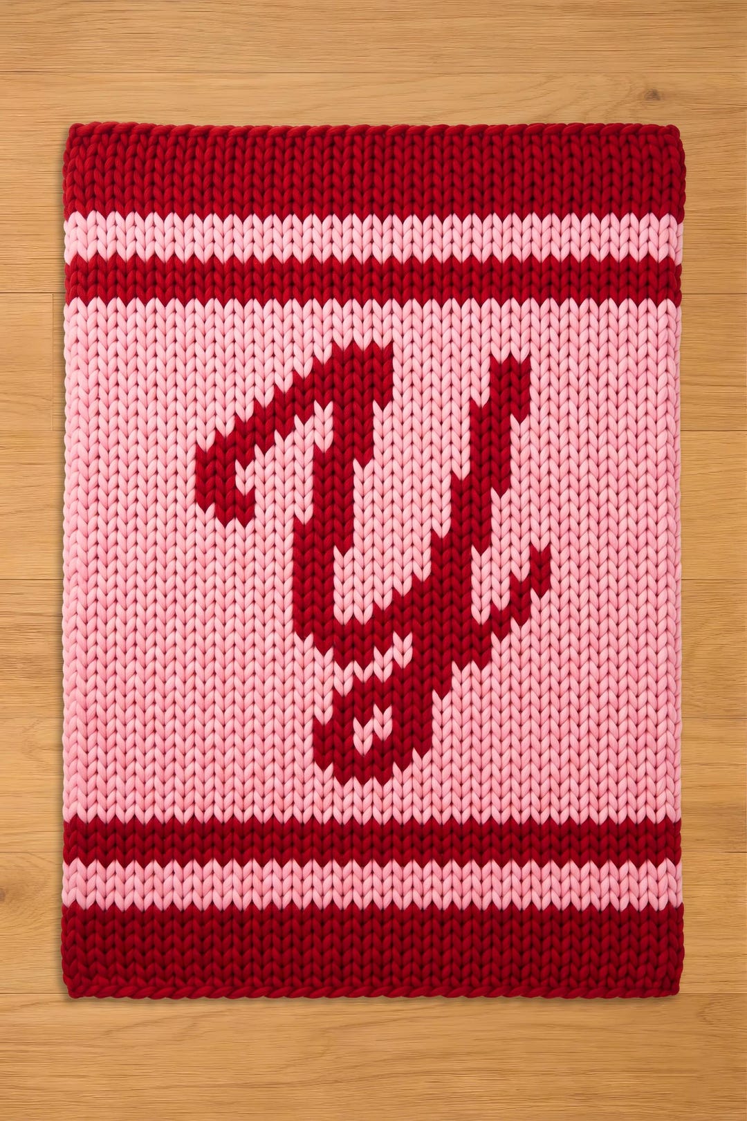 Initial Script Letter Y Finger Knitting Pattern. Chunky Knit Blanket ...