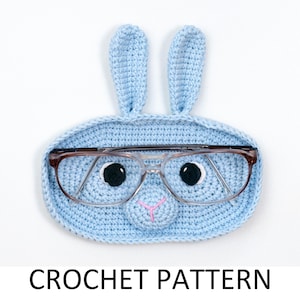 Bunny Crochet Glasses Holder Pattern Bundle. Cute Animal Glasses Holder Crochet Pattern. Sunglasses Holder. Eyeglass Holder Pattern