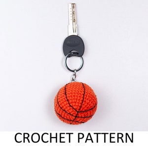 Basketball Crochet Charm Pattern PDF. Purse Bag Charm. Backpack Charm For Kids. Sports Keychain For Teenagers. Crochet Hanger. Bag Friend