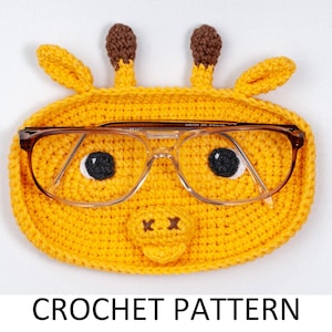 Giraffe Glasses Holder Crochet Pattern. Crochet Eye Glass Holder. DIY Case For Eyeglasses. Crochet Hook Holder