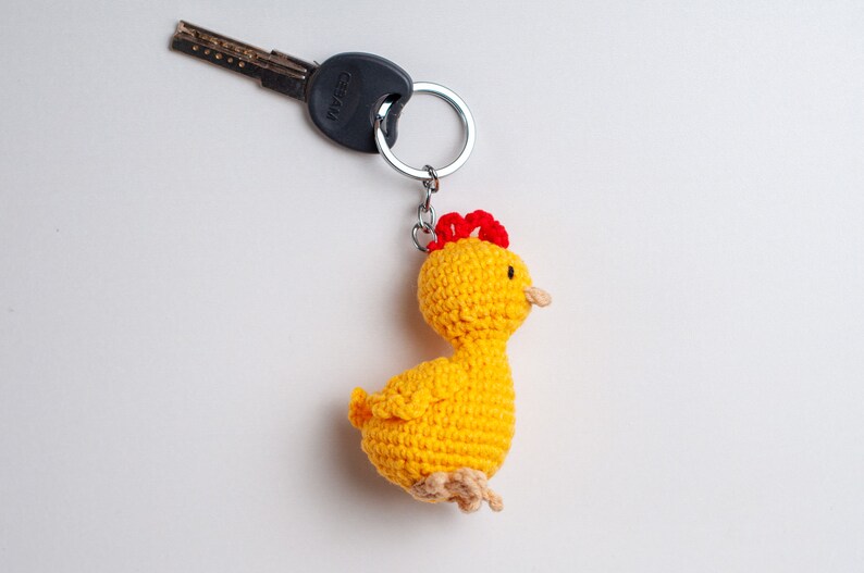 Chicken Keychain Crochet Pattern. Chicken Pattern. Bird Amigurumi ...