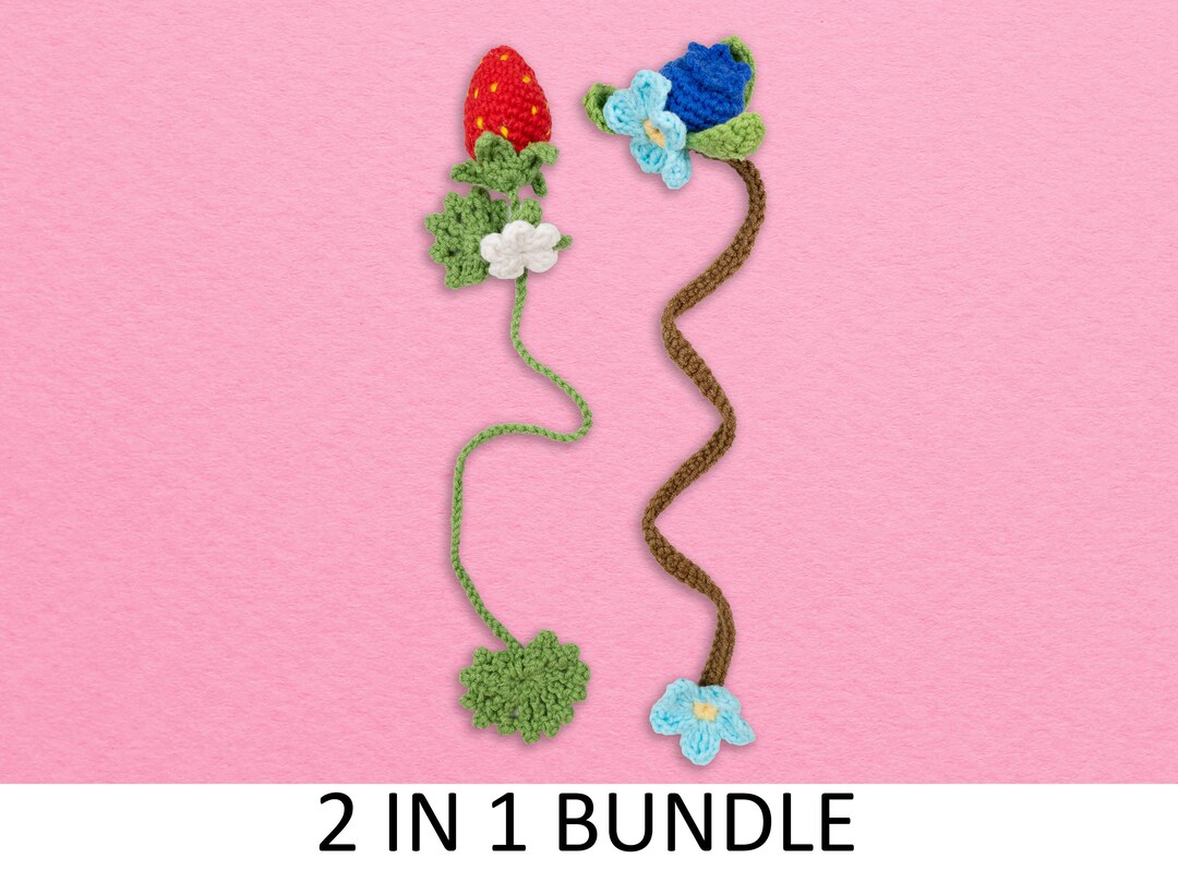 Bookmark Crochet Patterns. Strawberry Bookmark Crochet Pattern