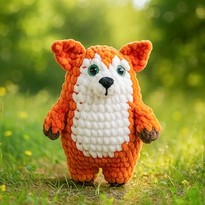 Red Fox Crochet Pattern. Low Sew Crochet Pattern. Amigurumi Crochet Patterns. Zoo Animals Plushie. Soft Stuffed Animal Wild Woodland Animals