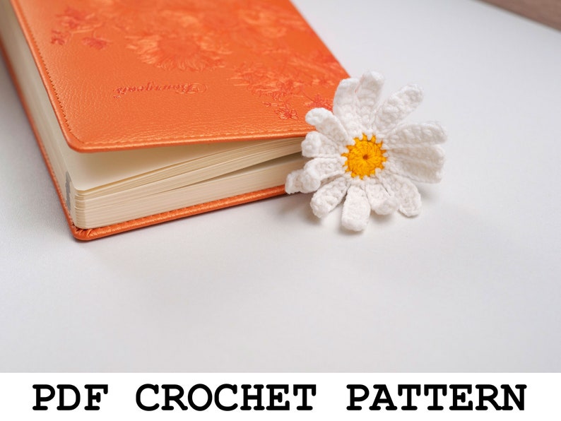Daisy Flower Bookmark Crochet Pattern PDF. Easy Beginner Etsy