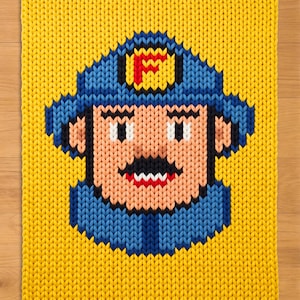 Firefighter Finger Knitting Pattern. Chunky Knit Blanket Pattern. Chunky Blanket Pattern