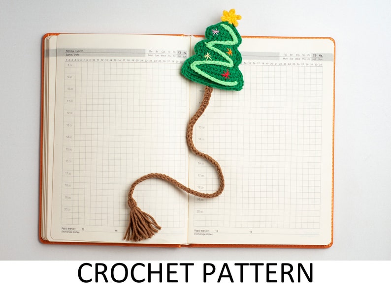 4 Christmas Bookmark Crochet Bundle Patterns. Poinsettia, Gingerbread