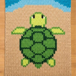 Schildkröten Finger Strickmuster. Grobstrick Decke Muster. Tiere Chunky Decke-Muster