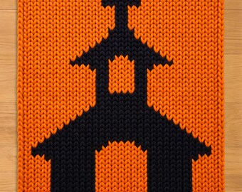 Church Finger Knitting Pattern. Chunky Knit Blanket Pattern. Chunky Blanket Pattern