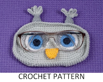 Owl Glasses Holder Crochet Pattern. Crochet Eye Glass Holder. DIY Case For Eyeglasses. Crochet Hook Holder