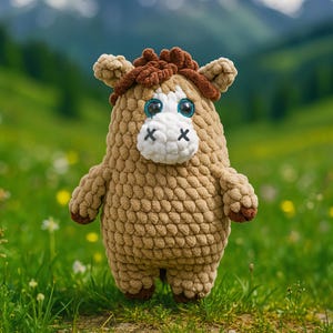 Horse Crochet Pattern. Low Sew Crochet Pattern. Amigurumi Crochet Patterns. Farm Animals Crochet Pattern Plushie. DIY Soft Stuffed Animal.