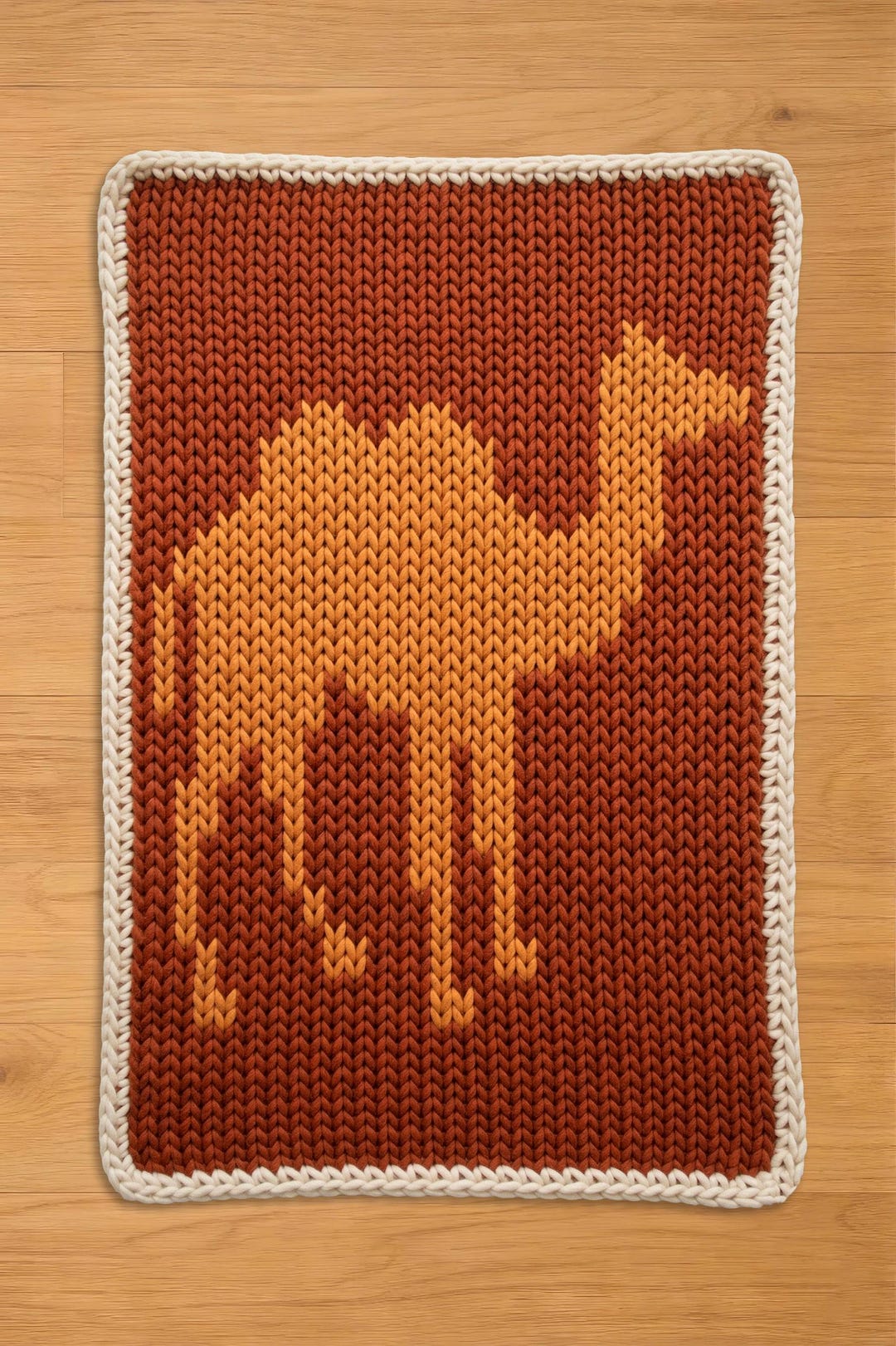 Camel Finger Knitting Pattern. Animal Chunky Knit Blanket Pattern. - Etsy