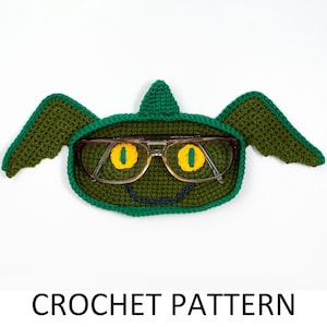 Dragon Crochet Glasses Holder Pattern. Animal Crochet Eye Glass Holder. Case For Eyeglasses. Crochet Hook Holder. Crochet Sunglasses Holder
