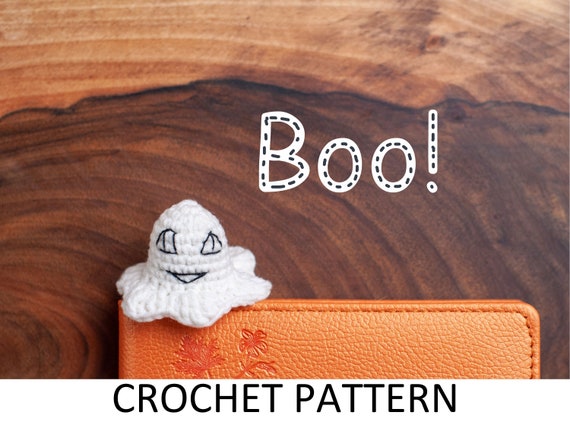 Ghost Bookmark Crochet Pattern. Crochet Halloween Bookmark Pattern