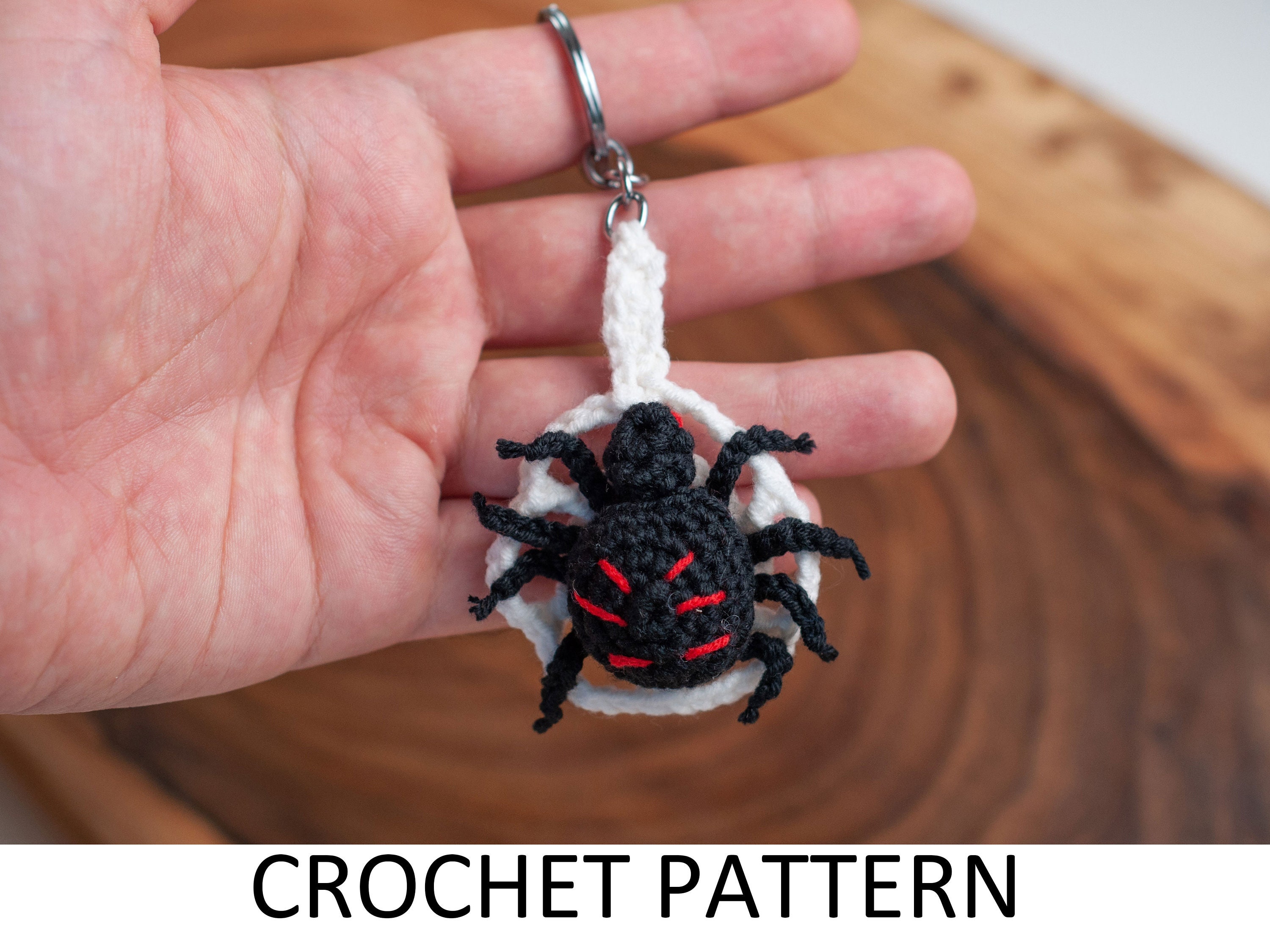 Spider Keychain Crochet Pattern. Halloween Spider Pattern. Amigurumi ...