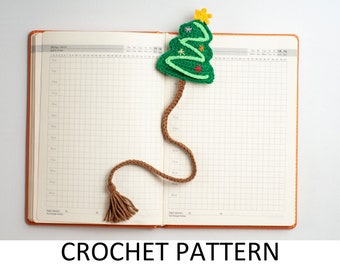 Christmas Tree Bookmark Crochet Pattern. Spruce Pattern, Pine Pattern, Fir Pattern. Christmas Bookmark Pattern
