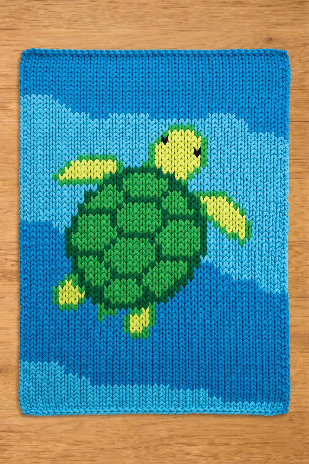 Turtle Finger Knitting Pattern. Chunky Knit Blanket Pattern. Animals ...