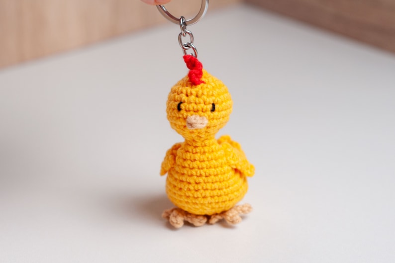Chicken Keychain Crochet Pattern. Chicken Pattern. Bird Amigurumi ...