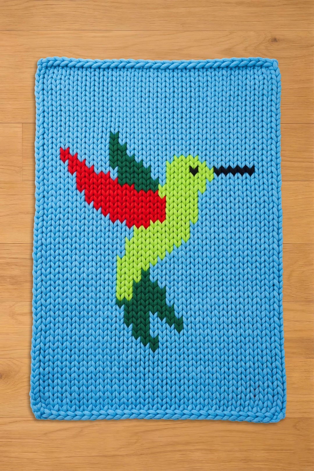 Hummingbird Finger Hummingbird Finger Knitting Pattern. Animal Chunky Knit Blanket Pattern ...