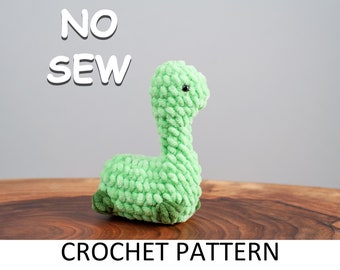 Brontosauro Dinosauro No Sew Crochet Pattern. Brontosauro Pattern. Brontosauro Pattern. Dino Peluche Pattern