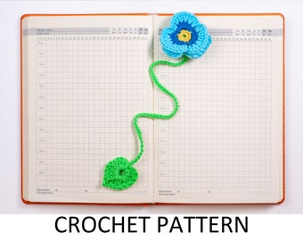 Pansy Bookmark Crochet Pattern. Crochet Flower Bookmark. Crochet Flower Pattern. Crochet Pansy Flower Pattern