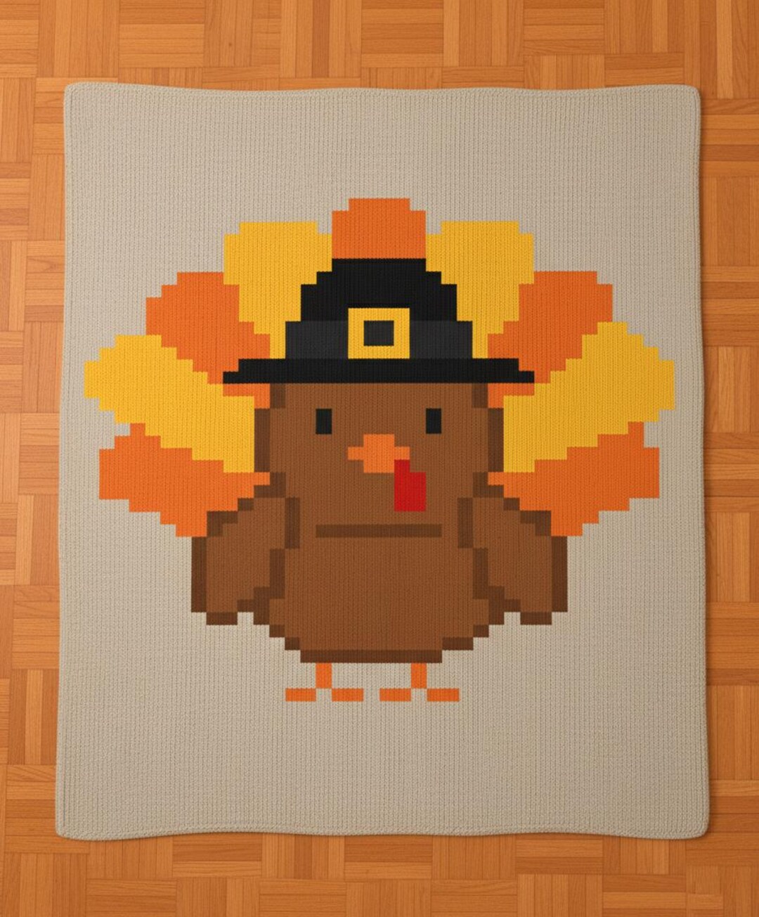 Turkey Finger Knitting Pattern. Thanksgiving Chunky Chenille Yarn Knit ...
