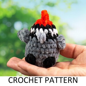 Patrón de pájaro carpintero a crochet. Peluche fácil sin costura. Pájaro de peluche en miniatura. Animal de peluche a crochet.