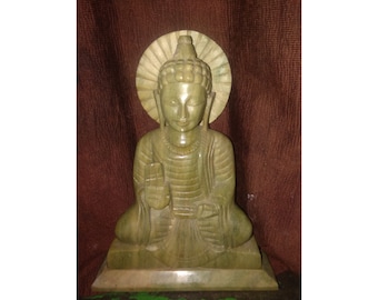 Perfect Traditional Gift for Diwali Gaura Stone Laxmi Ji Idol Handcrafted Soapstone Laxmi Idol