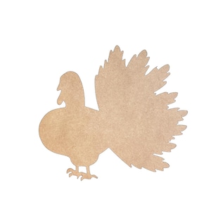 Wood Turkey Craft Shape | Thanksgiving Turkey Wood Cutout