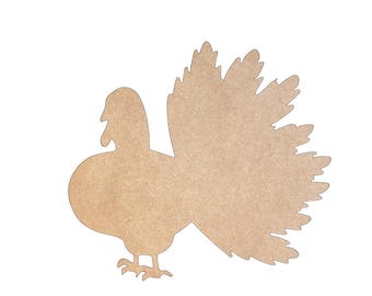 Wood Turkey Craft Shape | Thanksgiving Turkey Wood Cutout